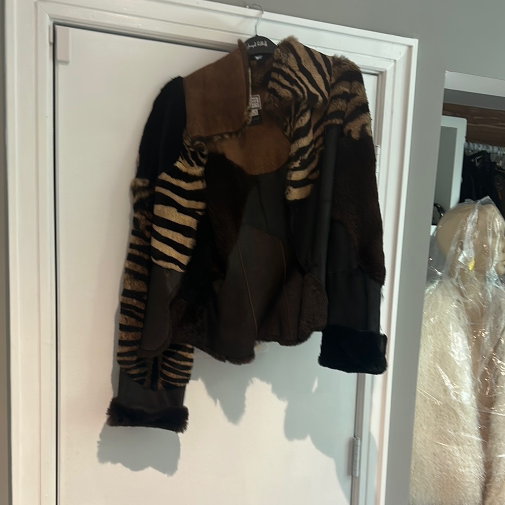 Herve Leger Fur-Trimmed Coat